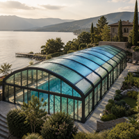 Panneau de toiture en polycarbonate antidérapant pour piscine, facile à découper et à percer sur site, pour clôture de piscine