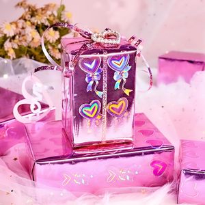 Yarcony Pink Heart <b>Wrapping</b> <b>Paper</b> 17 In X 33 Ft Holographic Metallized Gift Wrap For Birthday - Product Image 6