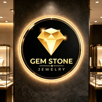 Enseigne professionnelle en acrylique rétroéclairée avec logo de marque pour salons de cosmétiques et bijouteries, affichage LED personnalisé pour magasins de maquillage