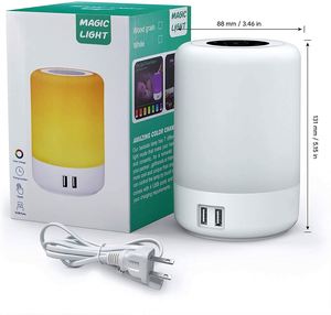 USB <b>Bedside</b> Lamp <b>Touch</b> Desk Lamp for Bedroom Living Room - Product Image 1