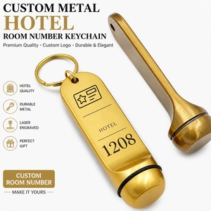 Porte-clés personnalisé pour hôtel et motel, logo en lettres 2D 3D, porte-clés en métal émaillé, souvenir personnalisé de chambre d'hôtel, porte-clés en métal - Product Image 4
