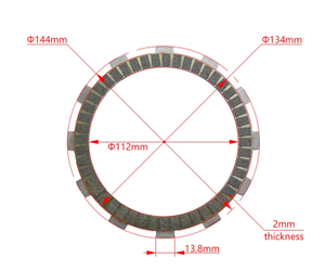 Discos de Embrague de Fricción Únicos para Motocicleta 200cc 300cc de Alta Cilindrada, Placa Modificada CG125-CG300, Placa de Embrague Única M - Product Image 6