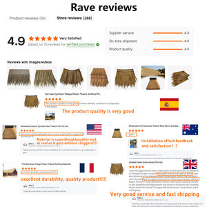 Feuerfester künstlicher Kunststoff aus synthetischem Strohdach im traditionellen Stil Simulation <span class=keywords><strong>Palm</strong></span> <span class=keywords><strong>Thatch</strong></span> für Resort - Product Image 5