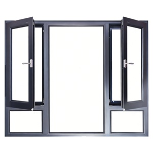 Fenêtres à battants en aluminium à rupture de pont thermique, à double et triple vitrage, résistantes aux ouragans et à l'isolation thermique - Product Image 4