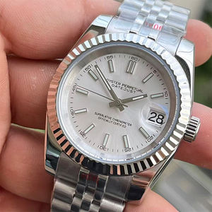 NH35 스테인레스 스틸 케이스 기계식 시계 36mm/39mm 수정된 로그 도그 투스 링 사파이어 글라스 그린 루미너스 22mm - Product Image 5