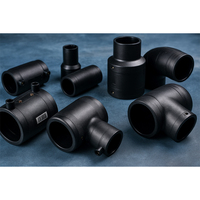PE100 125mm SDR11 Pn16 Conector rápido Suministro de agua Drenaje Nombres Socket HDPE Accesorio Electrofusión Butt Fusion Pipe Fitting