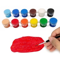 Peinture acrylique en bandelettes TBC, très vendue, pour artistes, kit de peinture DIY, 12 couleurs avec pinceau pour enfants