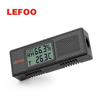 Transmitter Suhu dan Kelembapan Magnetik Akurasi Tinggi RS485 Modbus Dual RJ45 Sensor LCD OEM/ODM LEFOO LFH60 untuk Ruang Server