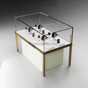Vitrine à bijoux de luxe V-DONE avec cadre en acier inoxydable et verre, présentoir à bijoux sur mesure en gros et kiosque, modèle JW-010 - Product Image 4