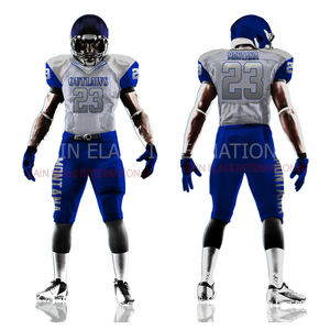 Meilleurs uniformes de football américain cousus 2024 avec design 3D par sublimation, respirants, grandes tailles, personnalisables, haute qualité - Product Image 6