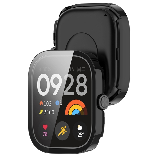 Fuerdun Hard PC Watch Case for Redmi Watch 4 Screen Protector Cover