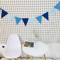 Guirlande de bannière en feutre colorée, fanions d'anniversaire, guirlande de mariage, décoration de fête de Noël, drapeaux
