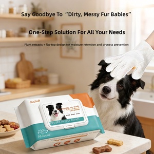 <span class=keywords><strong>Lingettes</strong></span> nettoyantes sans rinçage <span class=keywords><strong>pour</strong></span> animaux de compagnie, 50 pièces, comestibles, <span class=keywords><strong>pour</strong></span> chats et chiens, désodorisantes, jetables, de fabrication OEM - Product Image 2