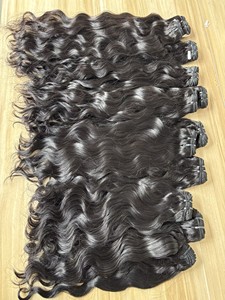 自然波浪 100% 未加工人发束批发廉价人发束原生处女发女用 - Product Image 6