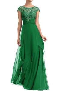 فساتين أم العروس طويلة ضيف الزفاف للنساء الشيفون السهرة الرسمية الدانتيل يزين فساتين الأم لحفل الزفاف - Product Image 5