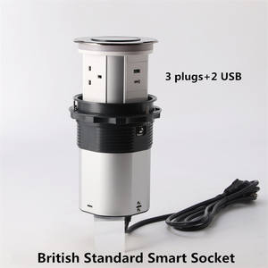 Prise de charge sans fil 3 prises + <span class=keywords><strong>2</strong></span> USB Smart AU EU IT <span class=keywords><strong>FR</strong></span> US IL UK Plug Power Strip pour barre de conception de bureau à domicile - Product Image 4