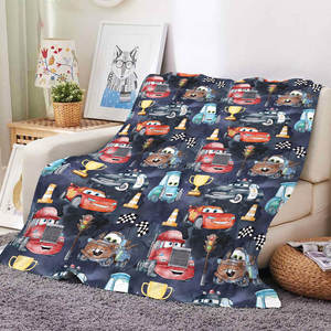 Superventas logotipo personalizado impresión Retro coche lindo divertido invierno acogedor felpa manta regalo para niños - Product Image 4