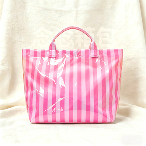 Fashion Shoulder Handbag Recycled Rubber PVC <b>Bag</b> Carry Handles Wilden Handle Custom Letter Printed Logo PVC <b>Bag</b> For Beach - Product Image 4