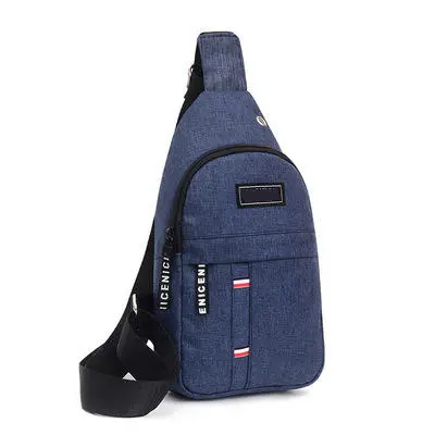 Wholesale 2022 Men Fashion Multifunction Shoulder Crossbody Bag Travel Sling Bag Deep Blue Chest Bag
