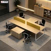 Table de bureau moderne JIUSHUN, sur mesure, luxe, vente en gros, bureau modulaire en bois ergonomique, moderne