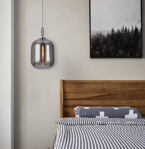 <span class=keywords><strong>Lustre</strong></span> suspendu au design moderne pour bar, chevet, verre fumé gris, luminaire suspendu - Product Image 2