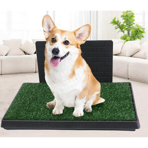 Bac à litière pour animaux de compagnie personnalisé en usine, toilette intérieure pour <span class=keywords><strong>chien</strong></span> avec tapis en herbe artificielle et tiroir à déchets amovible pour l'apprentissage de la propreté des chiots - Product Image 1