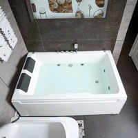 Baignoire de massage à remous autoportante intérieure moderne et luxueuse pour 2 personnes, baignoire portable de haute qualité, accessoire de vidange, hôtels