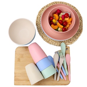 Services de vaisselle biodégradables en paille de blé, bols et contenants alimentaires en plastique, avec logo personnalisé - Product Image 1