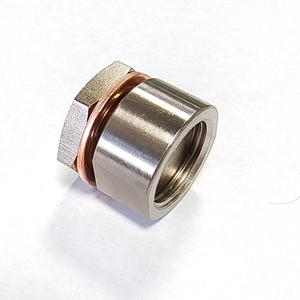 ชุดปลั๊กเชื่อมท่อไอเสียเกรดอุตสาหกรรม M18x1.5 ผลิตจากเหล็กชุบนิกเกิล พร้อมปะเก็นทองแดง ผลิตด้วยเครื่อง CNC สำหรับการดัดแปลงท่อไอเสีย - Product Image 1