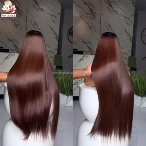 Perruque en cheveux humains bruns chocolat, lisses et raides, sans colle, densité 250, perruque Lace Front SDD en cheveux vietnamiens bruts, prix de gros, prête à porter - Product Image 3