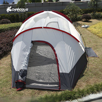 Tente pop-up pour 5 personnes, abri de camping familial en plein air avec fenêtres en maille panoramiques pour pique-nique dans la cour