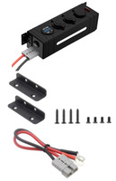 Mini caja de distribución de energía de 12V, 1 interruptor de Control, 1 enchufe de cargador USB, 1 encendedor de cigarrillos, 1 voltímetro, Control de interruptor conveniente
