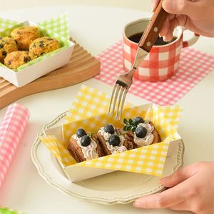 Personalized Customized Biodegradable Wax Coated Greaseproof <b>Paper</b> Light Color Checked <b>Burger</b> Bread Cake Cookie <b>Wrapping</b> <b>Paper</b> - Product Image 4