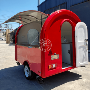 ZZKNOWN Hot Dog Food Truck Remorques de nourriture Cuisine entièrement équipée Chariots à café à vendre <span class=keywords><strong>Business</strong></span> Trailer Mobile Coffee Shop - Product Image 3
