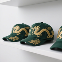 Gorra de béisbol de 6 paneles de estilo chino para hombre y mujer, gorra deportiva con hebilla de Metal atlética, diseño de dragón con puntos de frutas de leopardo