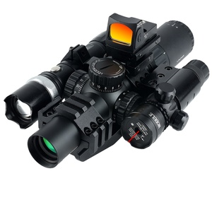 ชุดกล้องเล็งสำหรับล่าสัตว์กลางแจ้ง SYQT 9-in-1 ระยะไกล 1-5x24IR พร้อมจุดแดง ไฟฉายเลเซอร์สีเขียว/แดง ปรับได้สำหรับการผจญภัยกลางแจ้ง - Product Image 1
