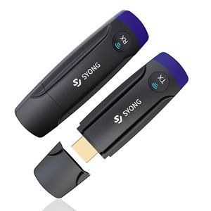 SYONG Kit ekstender <span class=keywords><strong>HDMI</strong></span> portabel, 5G nirkabel untuk <span class=keywords><strong>HDMI</strong></span> 1080P untuk pemancar & penerima <span class=keywords><strong>HDMI</strong></span> 196FT/60M Streaming Video & Audio - Product Image 1