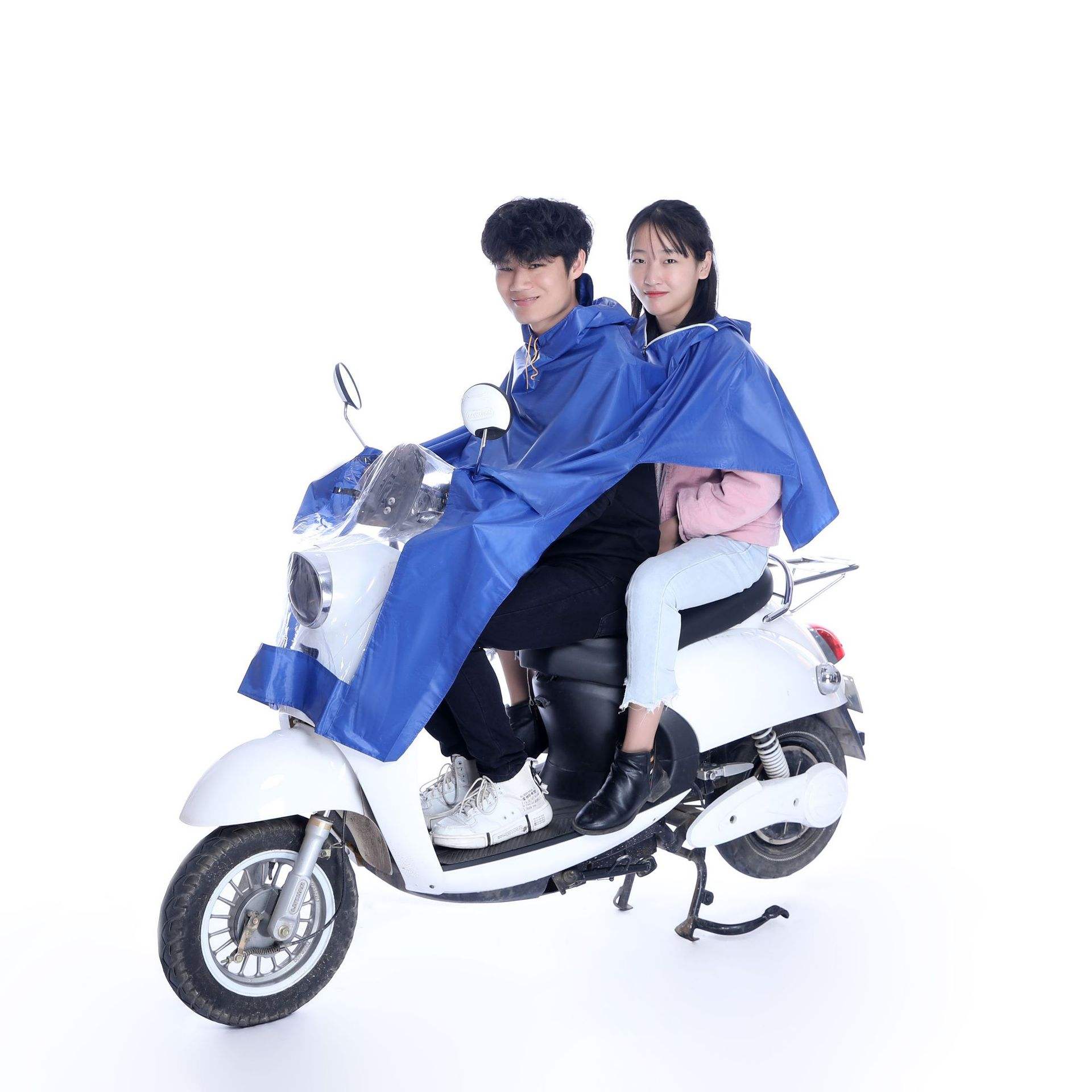 Imperméable double bleu