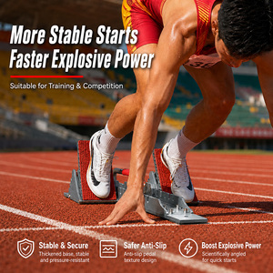 OEM IAAF-Zertifizierte Tragbare Geschwindigkeits-Trainings-Startblöcke Set Fitness-Pedale <span class=keywords><strong>Junior</strong></span> High School Leichtathletik-Bahn Zubehör - Product Image 1