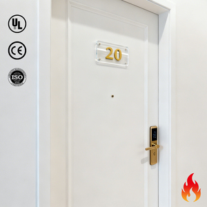 Puerta de Madera Contra Incendios con Clasificación <span class=keywords><strong>BST</strong></span> de <span class=keywords><strong>20</strong></span>, 60 y 120 Minutos, Núcleo Sólido, para Interiores Comerciales, Hoteles, Dormitorios y Pasillos - Product Image 1