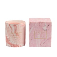 Bougie parfumée en cire de soja en céramique de marbre de luxe personnalisée en gros populaire avec des parfums pour la décoration de la maison Cadeau