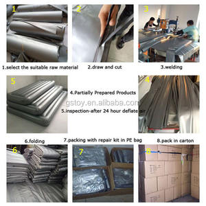 Colchón de cama doble inflable de PVC con 2 almohadas - Product Image 2