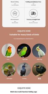 <span class=keywords><strong>Cage</strong></span> à oiseaux en fer domestique à motif solide pour l'élevage de pigeons et de perroquets Toilette en maille métallique empilée avec boîte <span class=keywords><strong>Cage</strong></span> emballée - Product Image 6