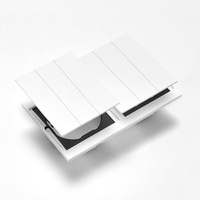 Interruptores y Enchufes de Pared WESA Ultrafinos con Botón Pulsador de 1/2/3 Vías, Enchufe Europeo de 1/2 Vía, Combinación Libre, Diseño Moderno de Lujo