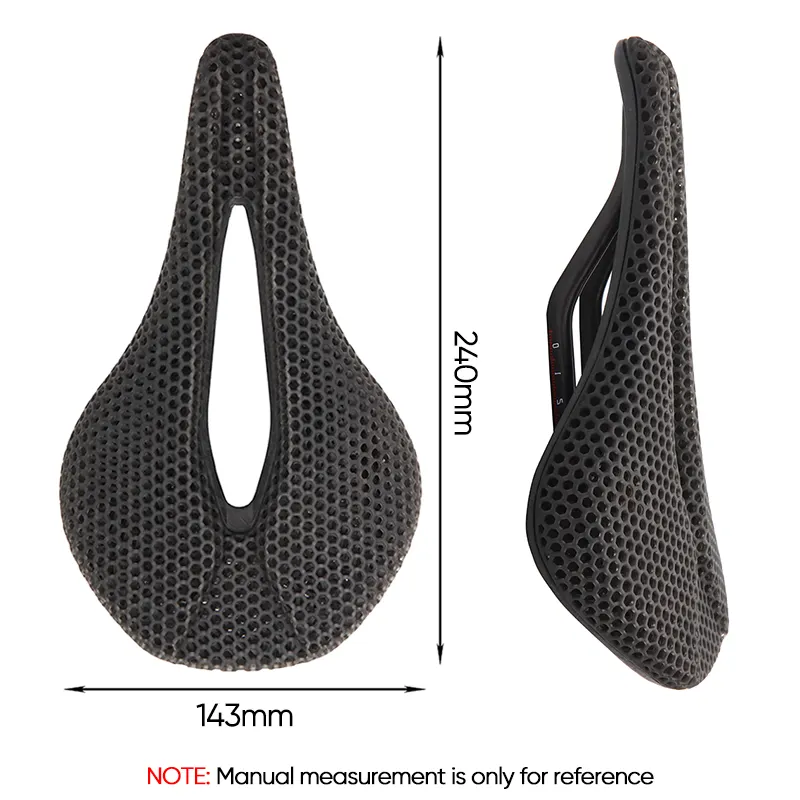 OEM/ODM BUCKLOS Sillín de bicicleta de fibra de carbono 3D Impreso Hollow Road Mountain Bike Sillín Ultraligero MTB Asiento Piezas de ciclismo