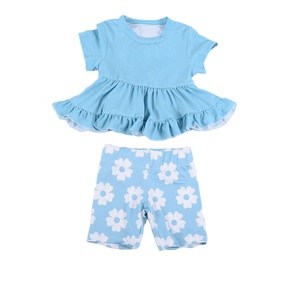 Offre Spéciale : Ensembles Décontractés pour Filles – Shorts Imprimés Léopard et Fleurs, Combinaison à Volants, en Coton Biologique Confortable pour Bébés Filles - Product Image 1