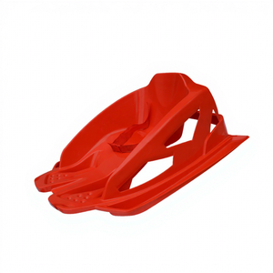 KS Kids Sled with Seat and Wear Seat <b>Belt</b> for Toddlers Under 3 Years Old Durable Plastic <b>Red</b> Color - Product Image 3