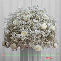 Grande boule de fleurs artificielles en soie de 50 cm, 60 cm, 70 cm, 80 cm, centre de table pour mariage