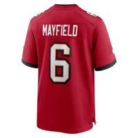 Tampa Bay # 2 Egbuka # 6 Mayfield # 12 Maillot de football Brady brodé blanc et rouge, chemise de sport à manches courtes pour joueur