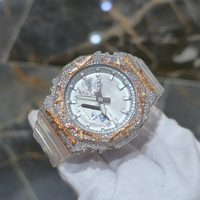 Luxuriöse GA2100 Iced Out Uhrenlünette – Fabrik-Großhandel, vergoldetes Messing, Moissanit, AK 47 Diamant-Buss-Down, Herrenschmuck 2026